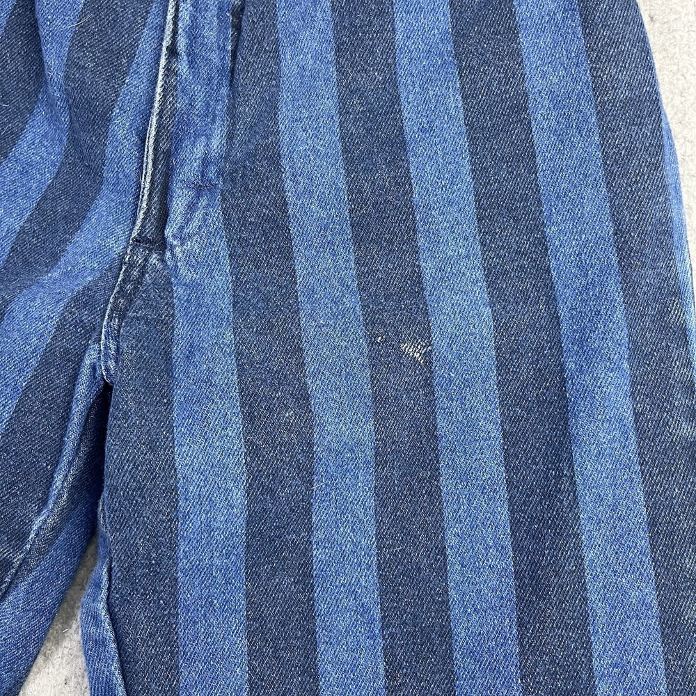 VTG Zena Jeans Women Sz 8 Blue Striped HighRise Taper Grunge 90s Bareback - Picture 6 of 14